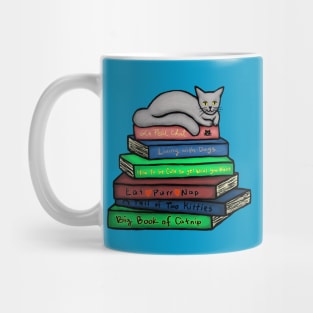 Cat Nap on Books Mug